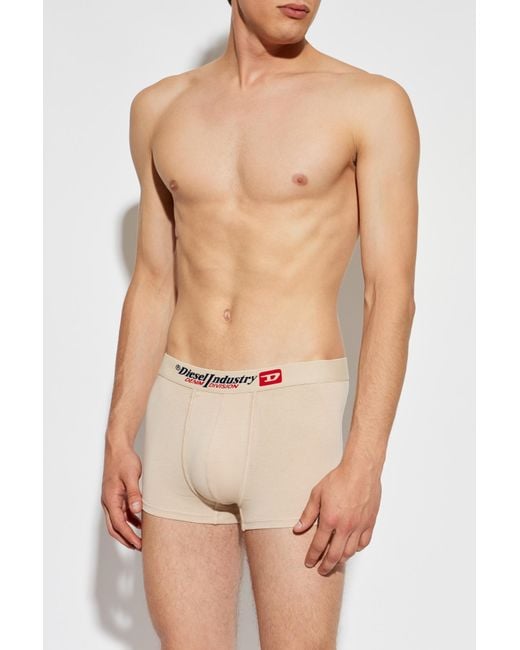DIESEL White Three-Pack Of Boxer Shorts 'Damien-Dnm-A-3Pack' for men