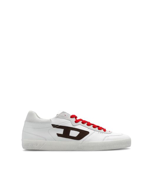 DIESEL White S-leroji Low-distressed Sneakers In Leather And Suede for men