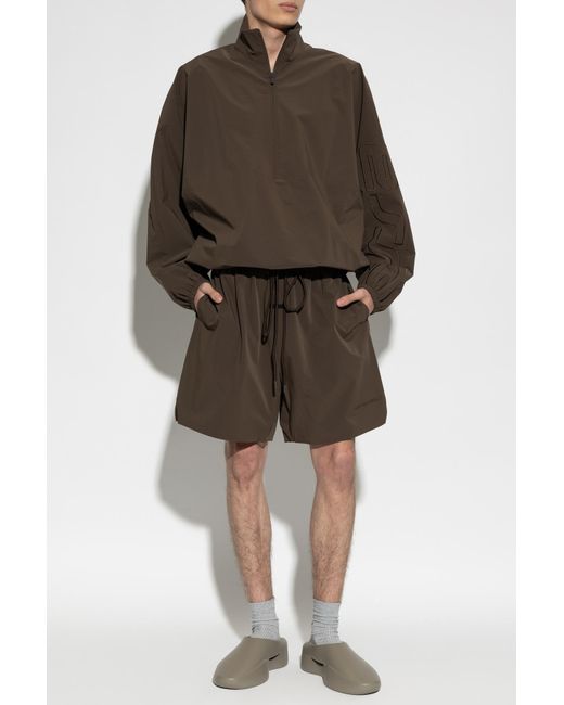 Fear Of God Brown Jacket With A Stand-Up Collar for men