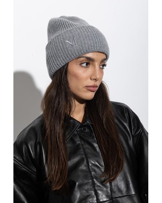 Max Mara Gray Cashmere Hat 'Retina'
