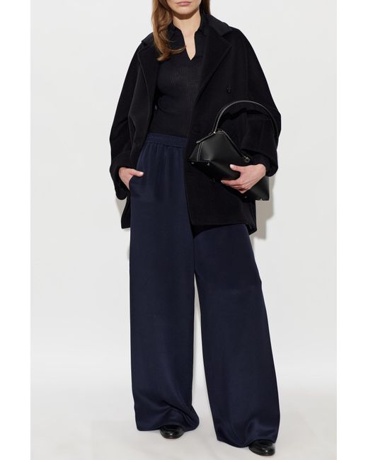 Max Mara Black Double-Breasted Coat "Rebus"