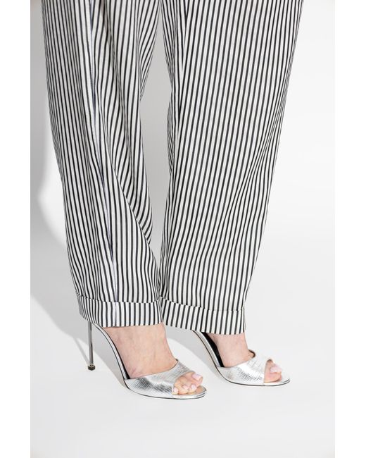 Tom Ford White Leather Heeled Sandals