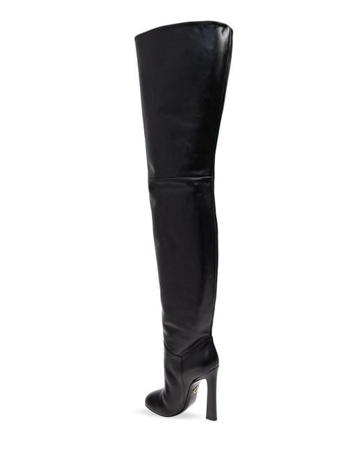 DSquared² Black Over-The-Knee Leather Boots 'Twin'