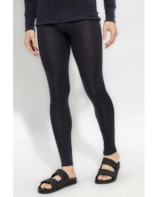 Hanro Blue Wool Thermal Bottoms for men