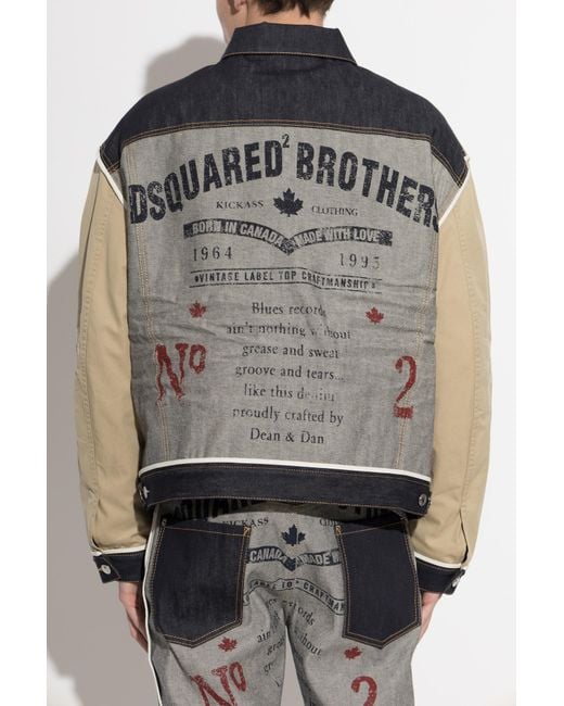 DSquared² Natural Printed Jacket for men