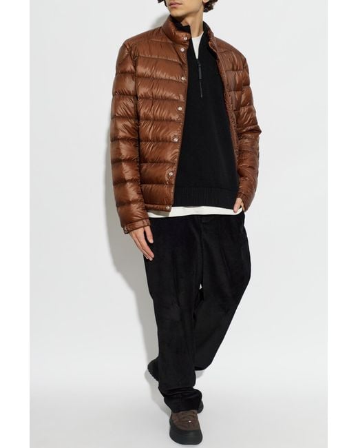 Moncler Brown Down Jacket "Selves" for men