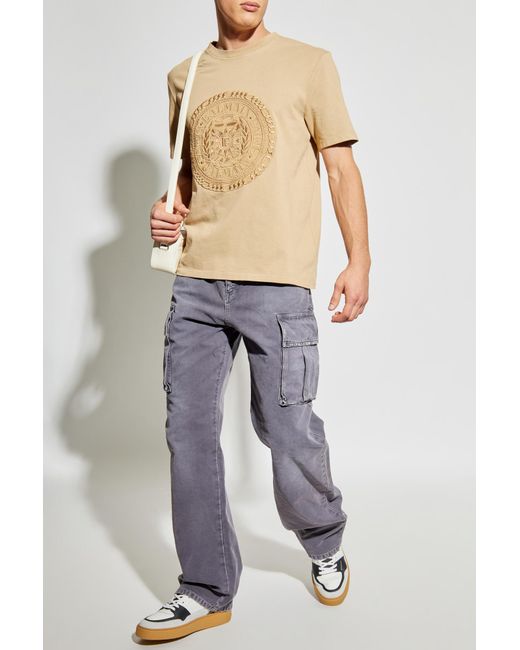 Balmain Blue Trousers With Pockets for men