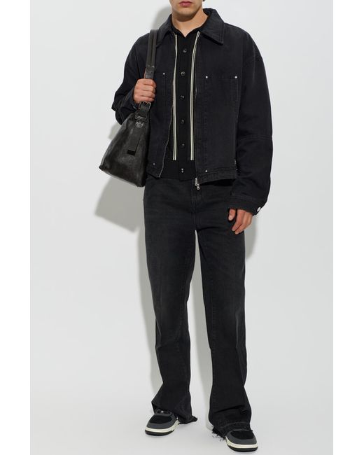 Amiri Black Short-Sleeved Cardigan for men