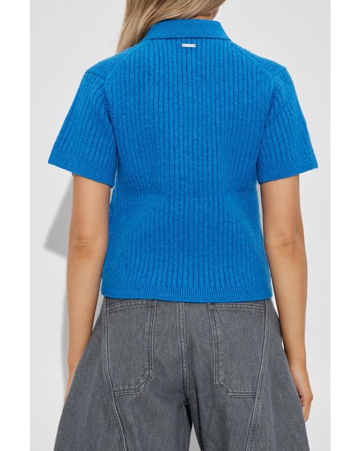J.W. Anderson Blue Top With Collar