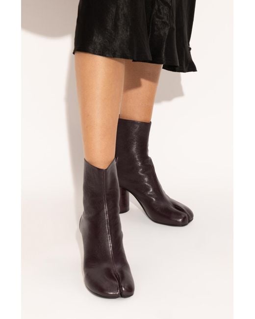 Maison Margiela Black Ankle Boots With "Tabi" Cut-Out