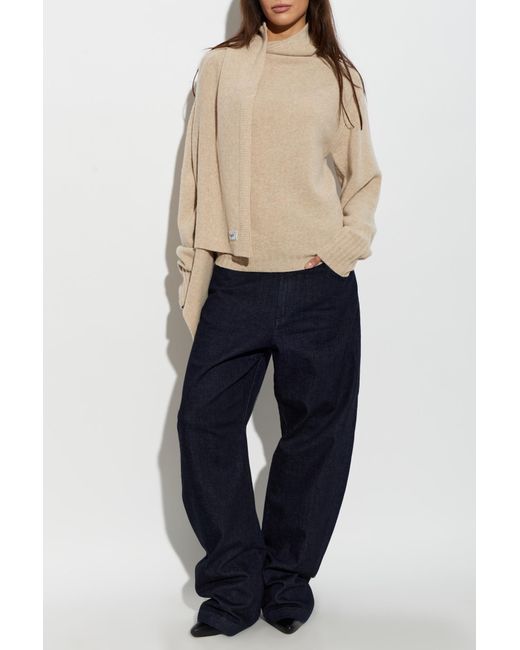 The Attico Natural Wool Cardigan