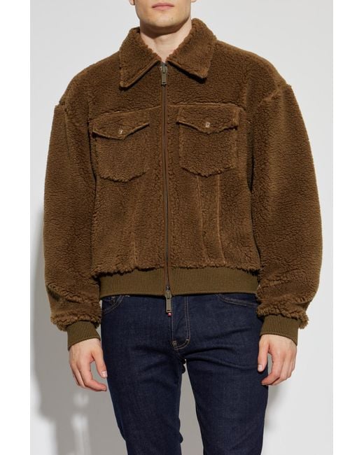 DSquared² Blue Furry Jacket for men