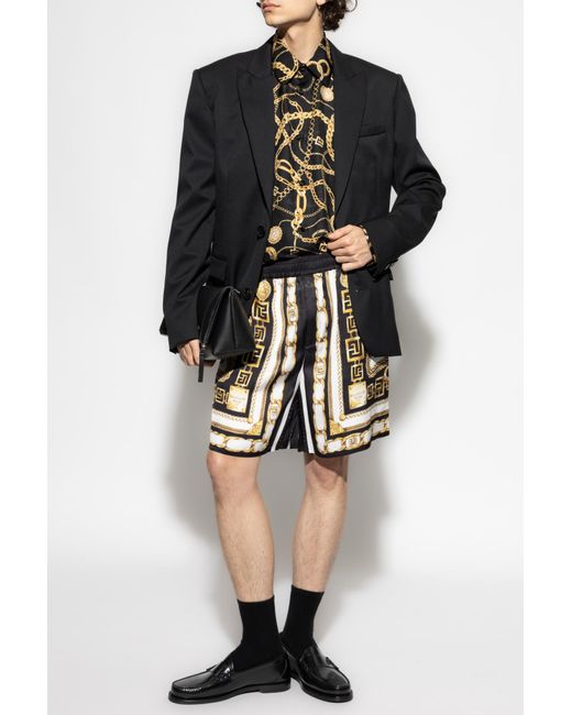 Balmain Black Printed Shorts for men