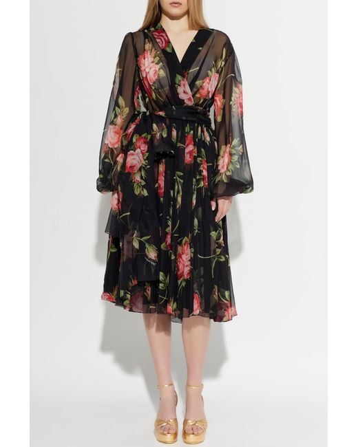 Dolce & Gabbana Black Silk Dress