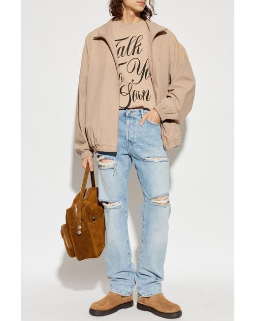 Acne Blue Vintage-Effect Jeans for men