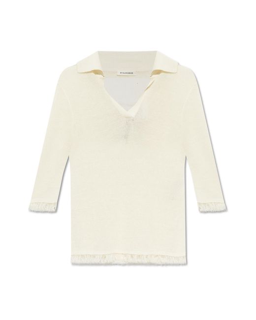 By Malene Birger White Polo With Fringes