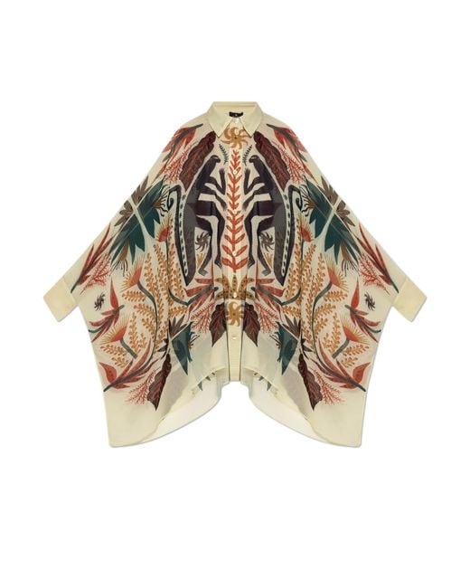 Etro Metallic Asymmetrical-Cut Shirt