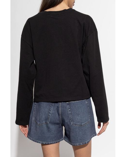 Rag & Bone Black Long-Sleeve Top