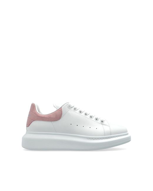 Alexander McQueen White Leather Sports Shoes