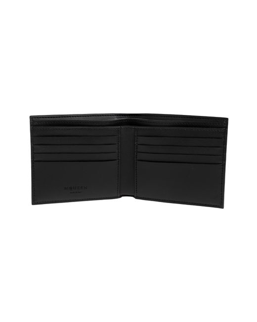 McQueen Red Leather Wallet for men