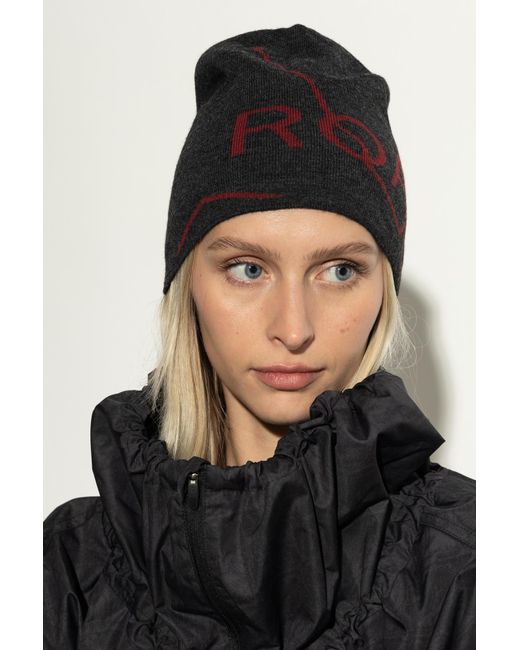 Roa Black Cap With Woolen Trim