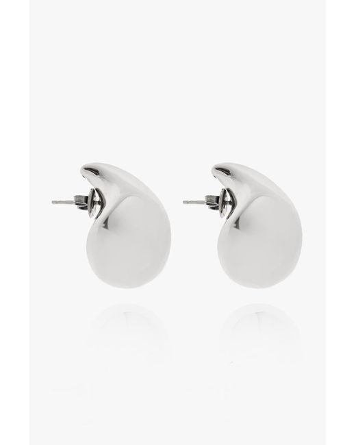 Bottega Veneta Metallic Drop-Shaped Earrings