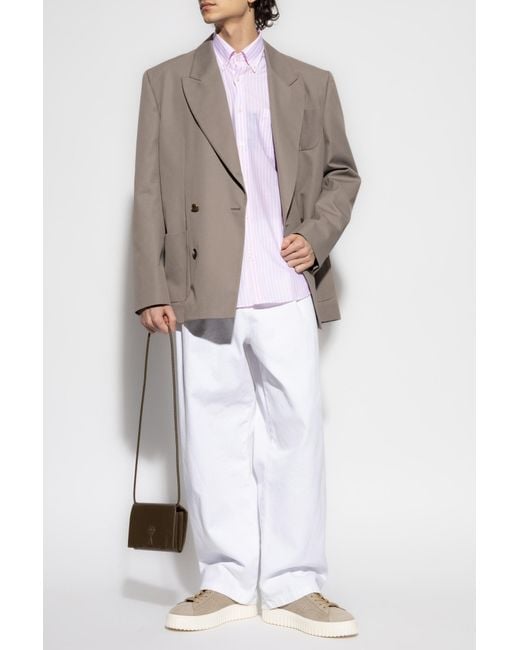 Paul & Shark White Shirt With Striped Pattern for men