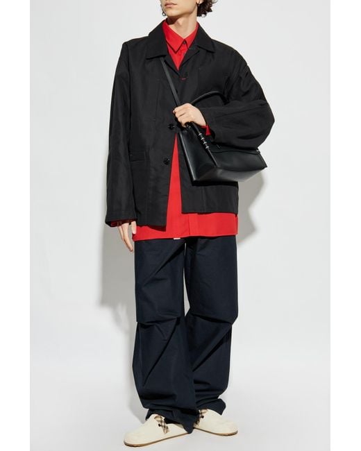 Lemaire Black Jacket With Pockets for men