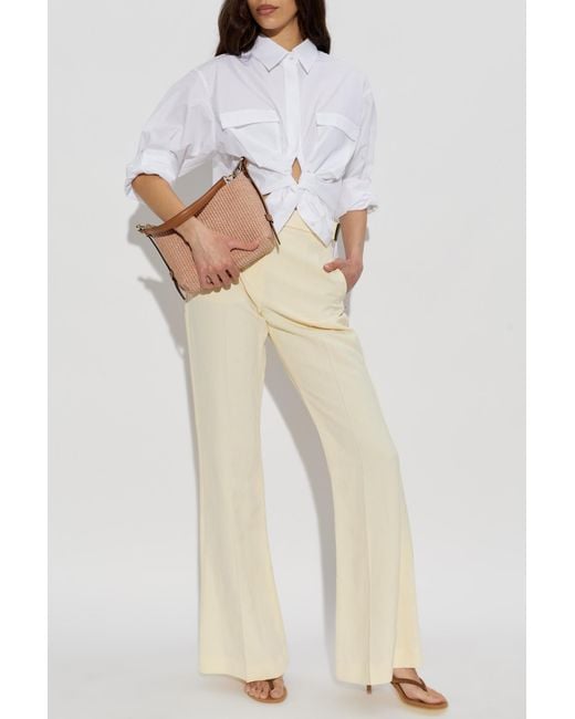 Sportmax White Trousers "Piacere"