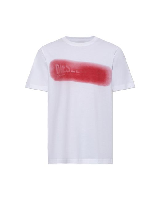 DIESEL White T-Shirt 'T-Adjust-Aa5' for men