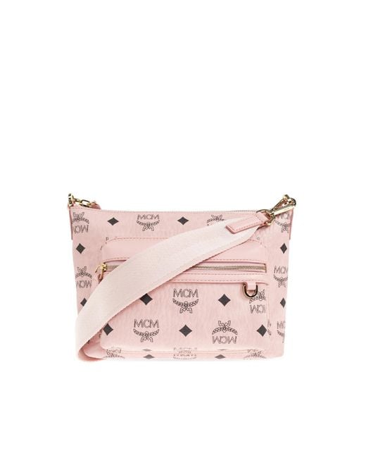 MCM Pink Shoulder Bag With Monogram for men