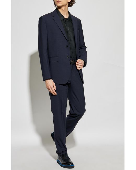 Theory Blue Blazer With Open Lapels for men