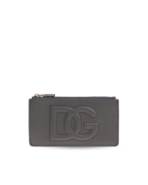 Dolce & Gabbana Gray Card Case With Logo