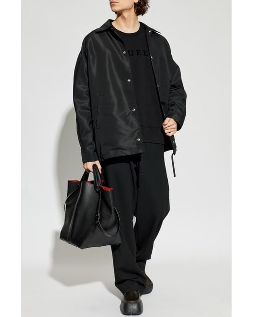 McQueen Black Sweatshirt With Logo for men