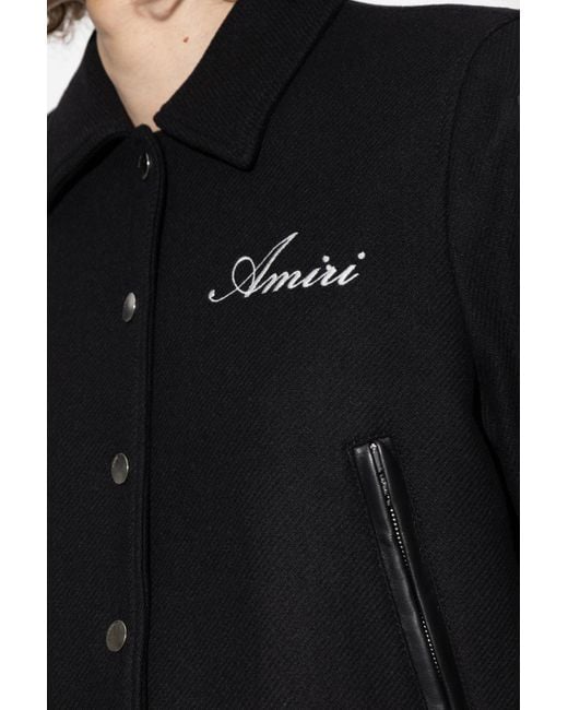 Amiri Black Jacket With Logo