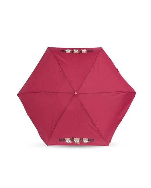 Moschino Pink Umbrella With Logo