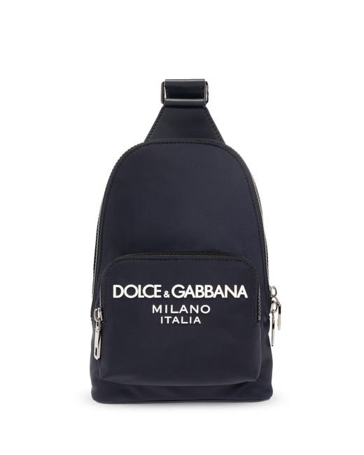 Dolce & Gabbana Blue One-Shoulder Backpack for men