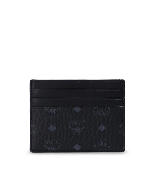 MCM Black Card Holder With Clip for men