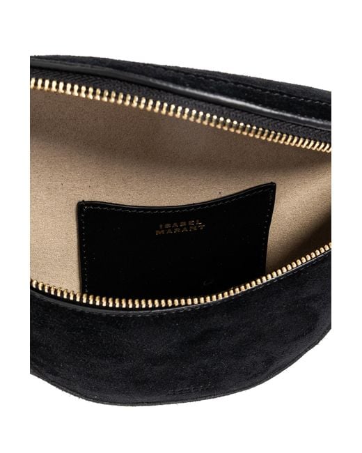 Isabel Marant Black Suede Waist Bag 'Skano'
