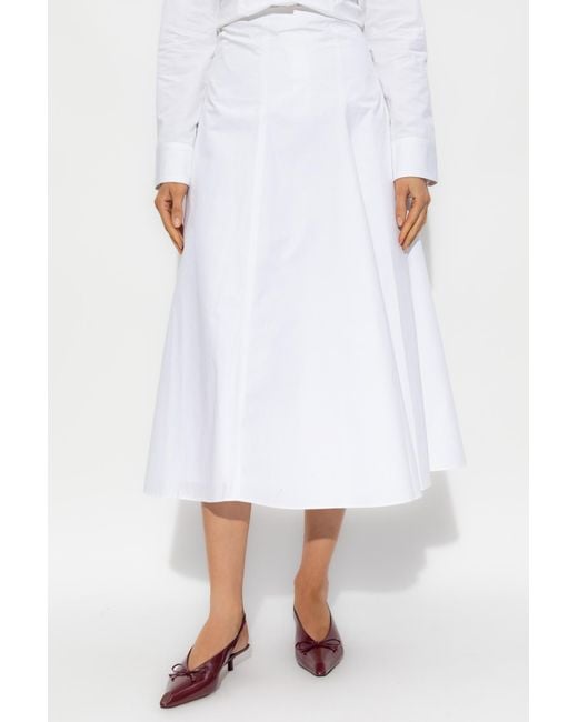 Jacquemus White Flared Skirt
