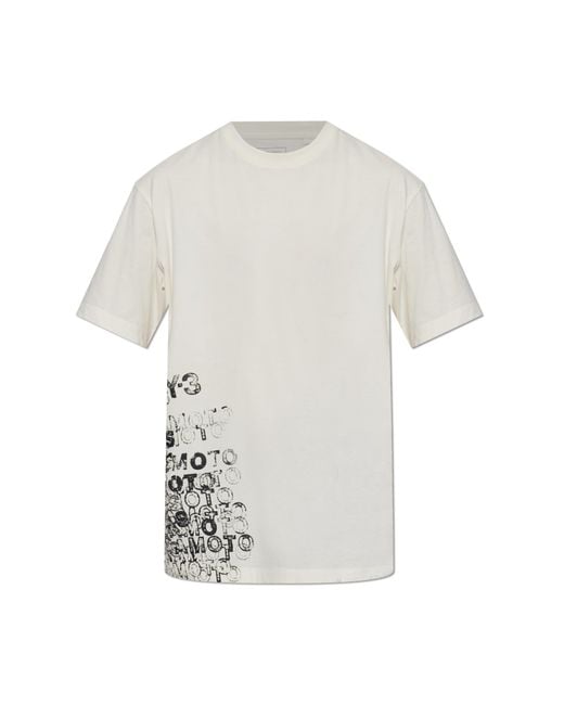 Y-3 White T-Shirt With Print