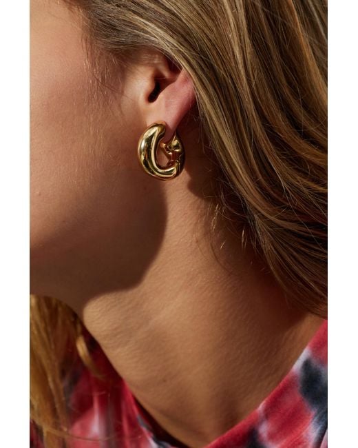 Balenciaga Metallic Hoop Earrings