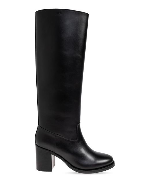 A.P.C. Black Heeled Boots