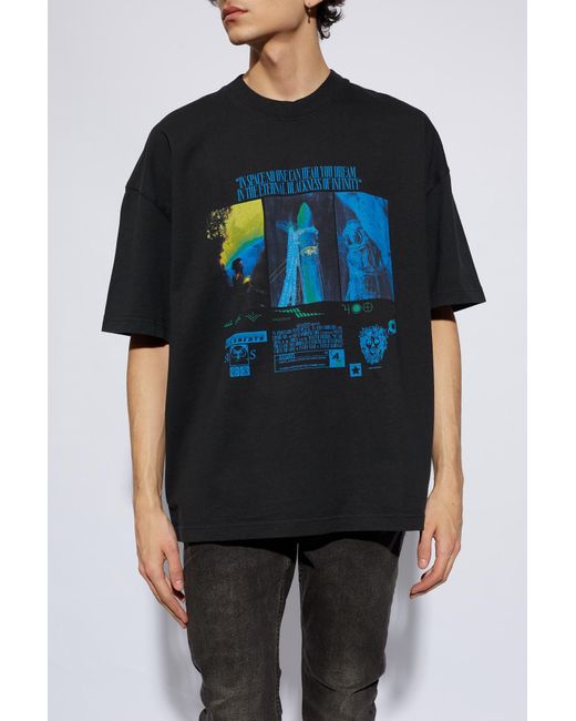 AllSaints Black ‘Radiance’ Printed T-Shirt for men