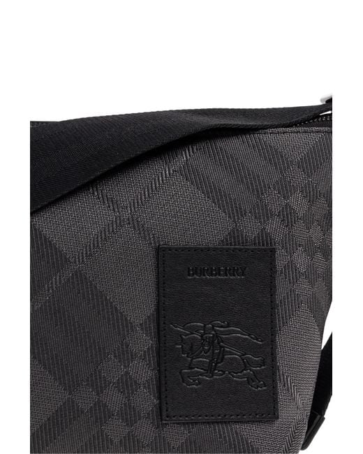 Burberry Black Shoulder Bag With Logo for men