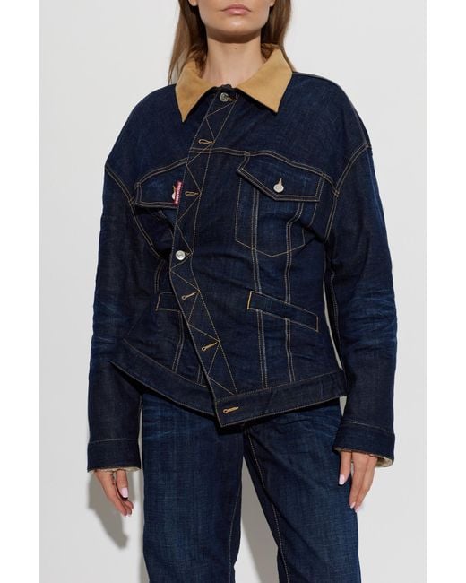 DSquared² Blue Insulated Denim Jacket