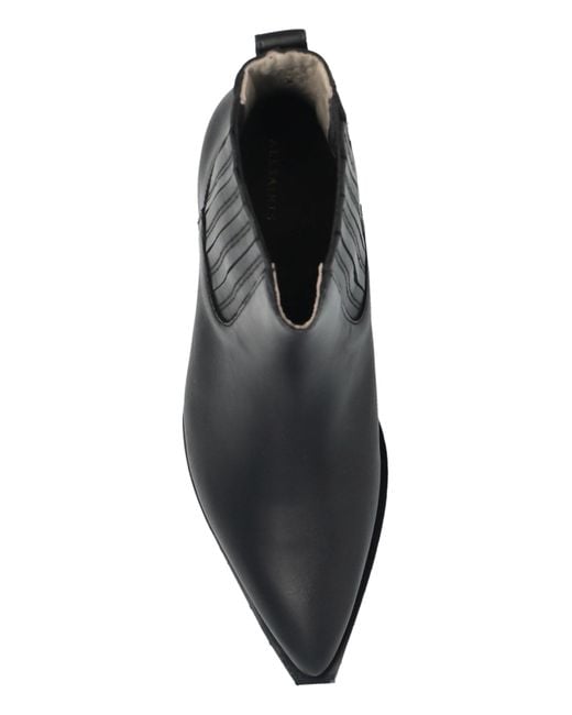 AllSaints Black Heeled Ankle Boots "Marcie"