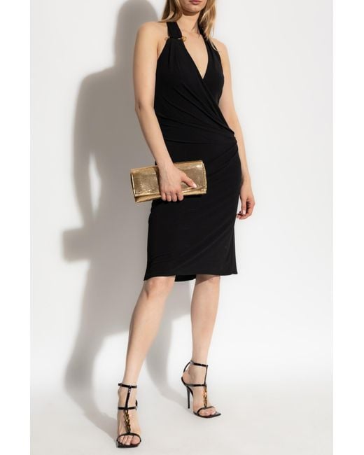 Versace Black Off-Shoulder Dress