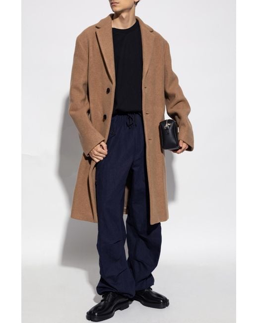 Dries Van Noten Natural Wool Coat for men