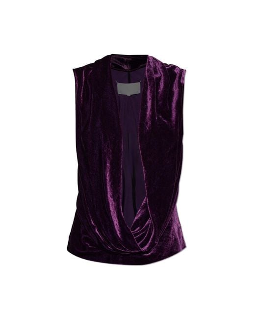 Maison Margiela Purple Velvet Top
